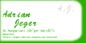 adrian jeger business card